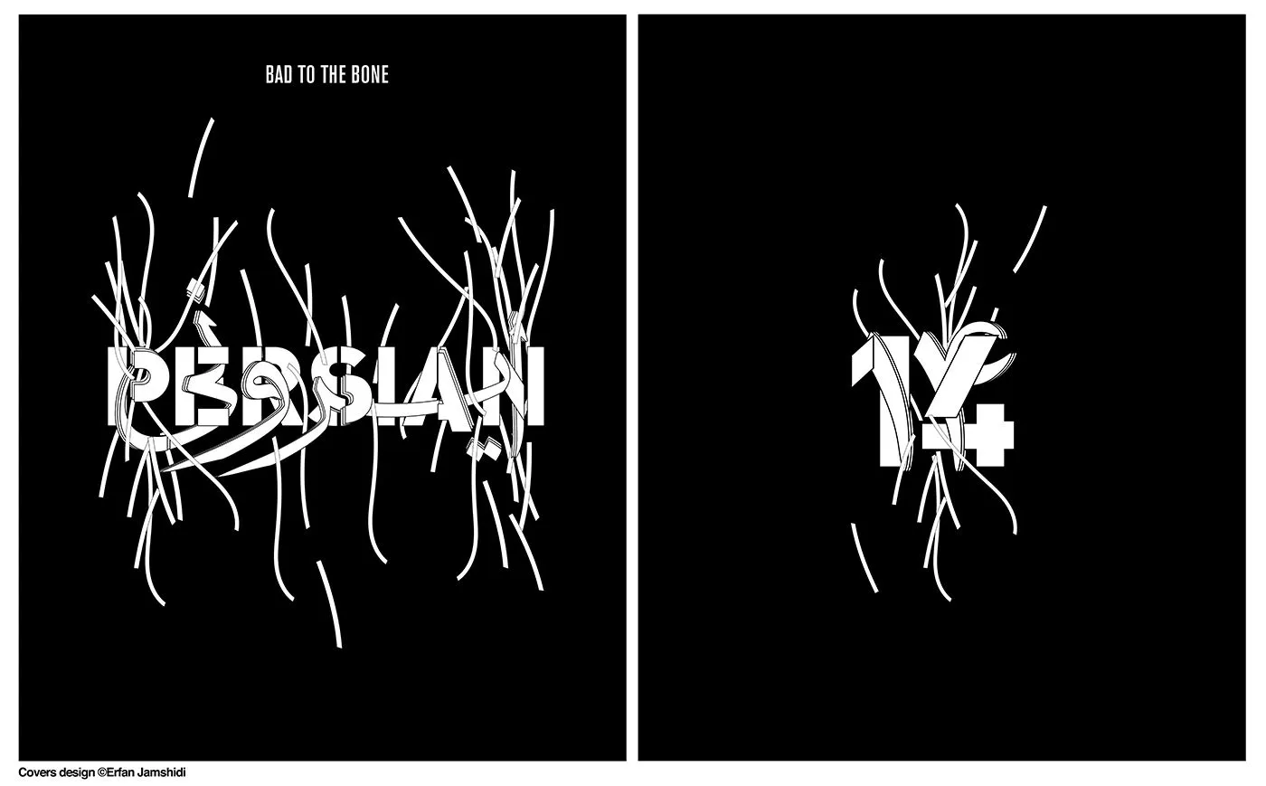 Bad to the Bone "Persian 14" black-and-white cover artwork